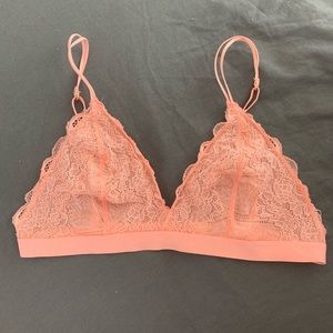 Coral Pink Madewell Bralette Bra Medium